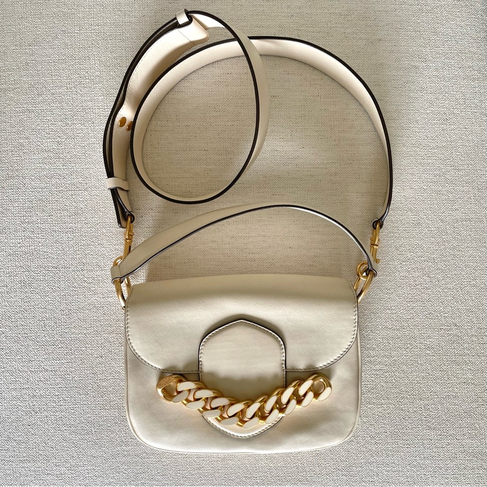 Tory Burch Jessie Top-handle Satchel In Cream Nappa Leather